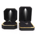 High end LED light jewelry box, illuminated proposal ring box, jewelry