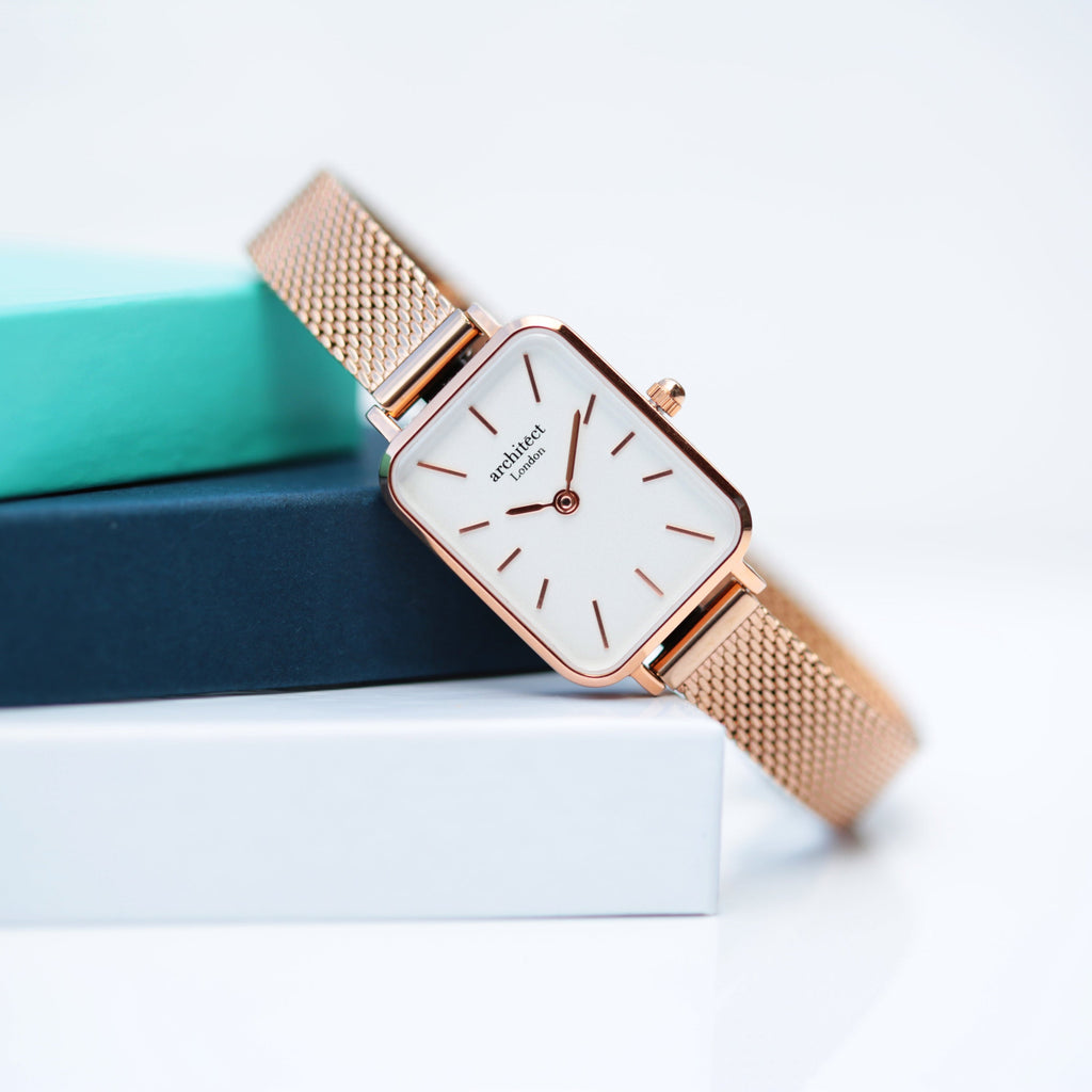 Ladies Architēct Lille - Rose Gold - Modern Font Engraving