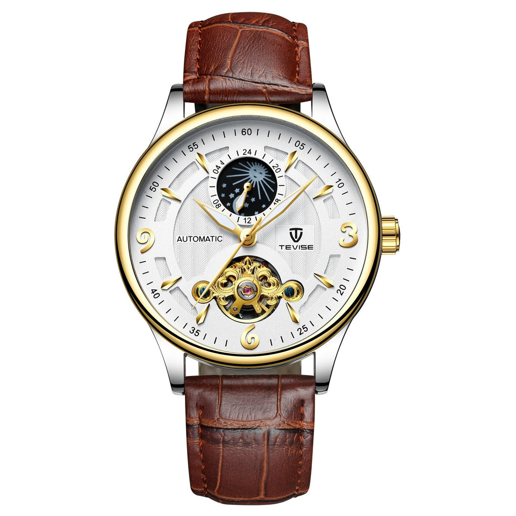 Leather Strap Men's Automatic Mechanical Watch