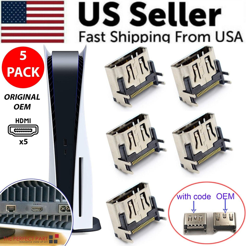 5 Pack OEM HDMI Port Connector Socket Replacement For Sony PlayStation