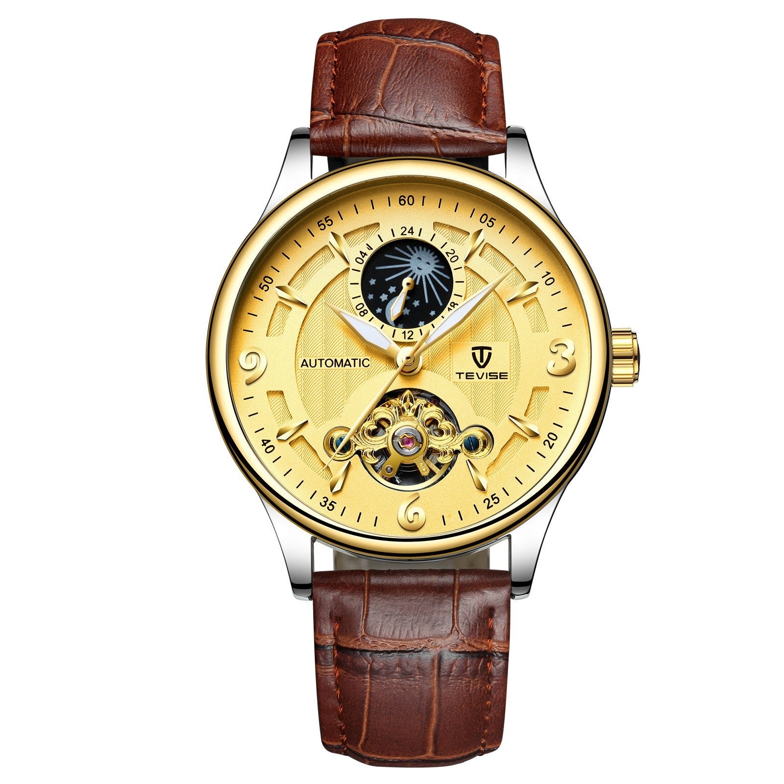 Leather Strap Men's Automatic Mechanical Watch