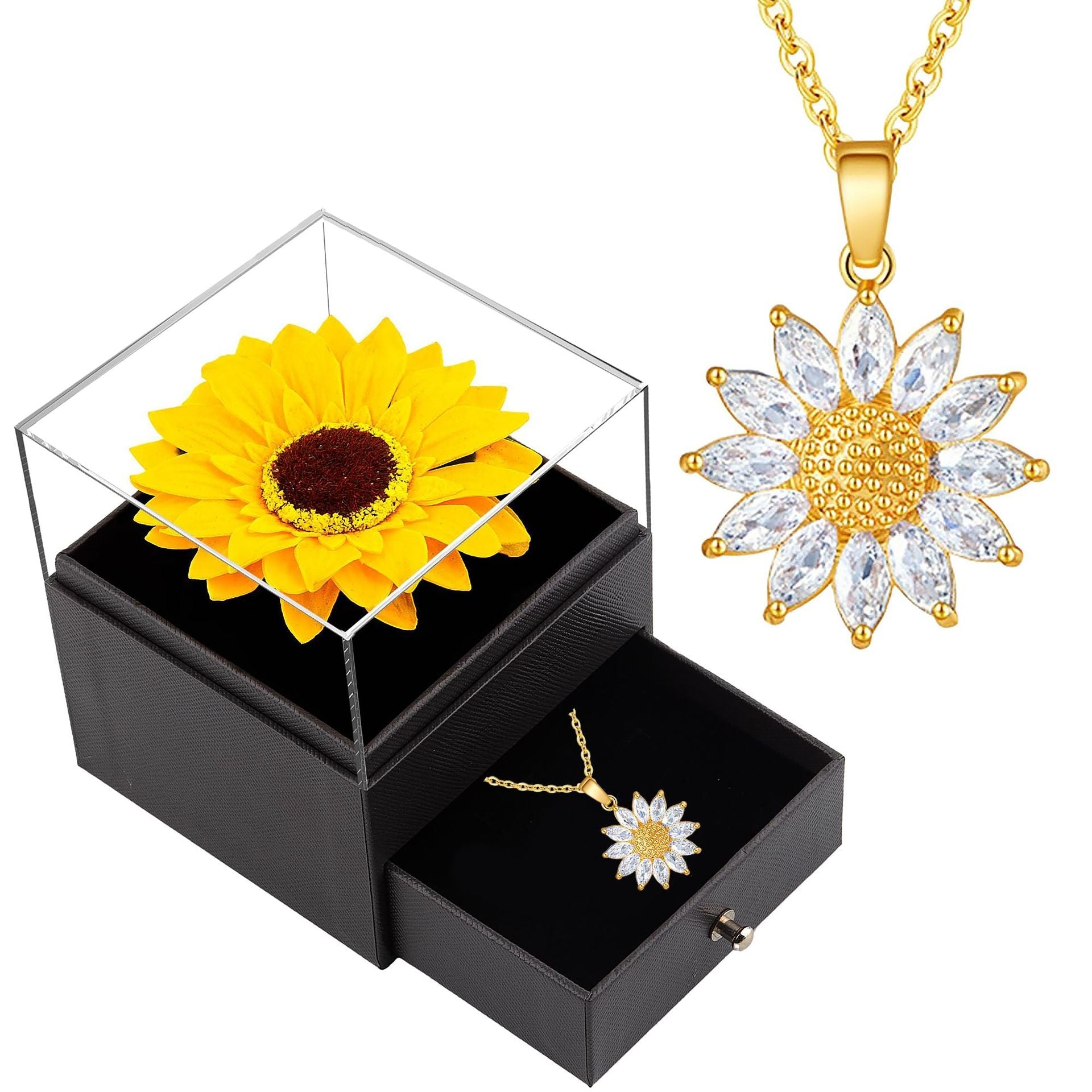 European and American Cross-Border Popular Sunflower Jewelry Box