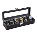 Watch organizer holder Case for 6 Watches (Black & Grey)